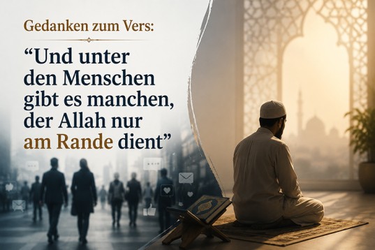 Gedanken zum Vers: �Und unter den Menschen gibt es manchen, der Allah nur am Rande dient�