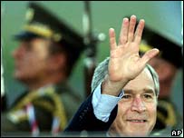 Bush visit to test Russia tension