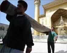 US Fire Damages Wall of Najaf Shrine