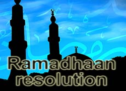 A Ramadan resolution